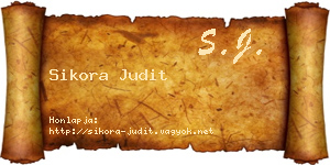 Sikora Judit névjegykártya